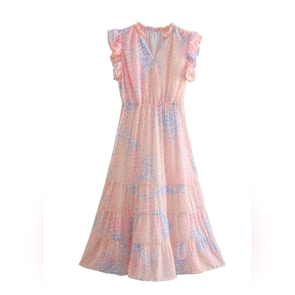 BB DAKOTA Women's Dreaming of Waves Dress-Sunday Up midi dress
